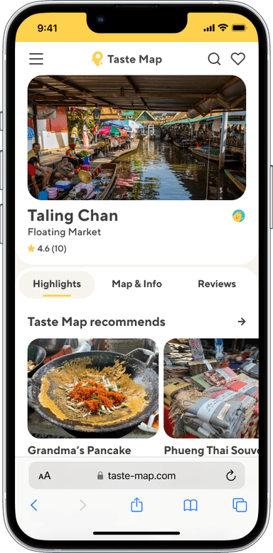 TasteMap's Market Page